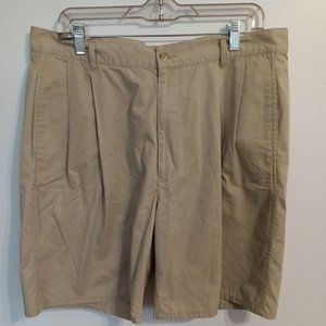 Polo Ralph Lauren Shorts Mens 36 Tan Chino Pleated Front 100% Cotton